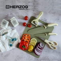 독일 헤르조그(HERZOG) 칼,도마 5종세트(식도+과도+가위+감자칼+도마 야외활동시 간편사용)