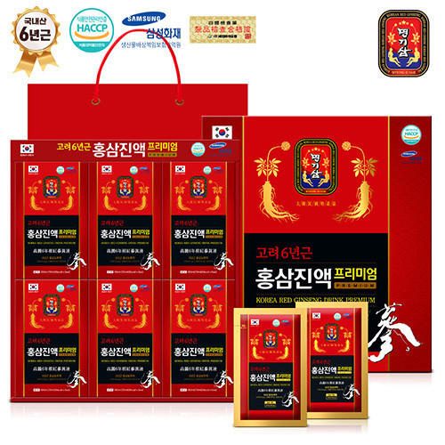 고려6년근홍삼진액프리미엄 70ml x30포 + 쇼핑백증정